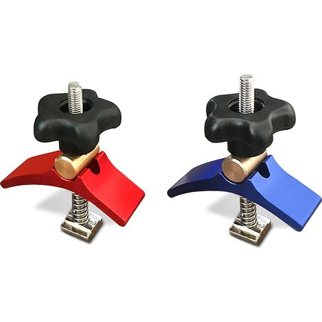 2er-Pack Spannzangenklemmen aus Aluminiumlegierung, kompatibel mit 3018, 3018-SE V2 CNC-Fräser (Rot und Blau)