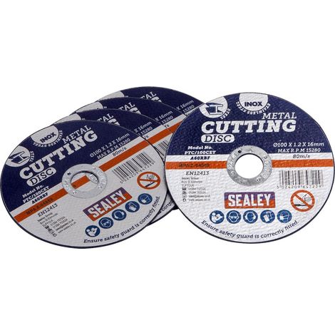 Sealey Cutting Disc �100 x 1.2mm �16mm Bore Pack of 5 PTC/100CET5