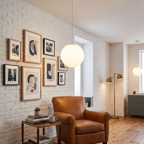 Lampadario Moderno a Sospensione Sfera Ø30 cm Bianco E27 Design Minimal per Cucina Soggiorno Sala da Pranzo