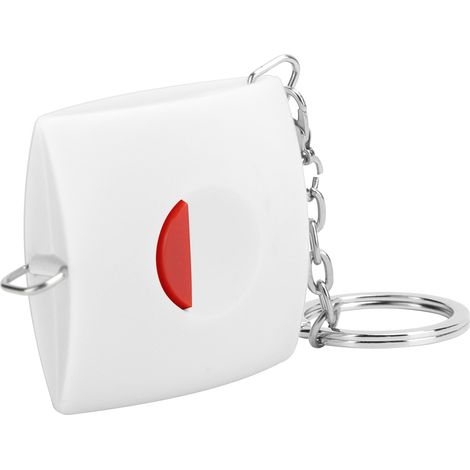 Mini ruban à mesurer rétractable automatiquement en PVC blanc, idéal pour la couture, les travaux manuels et les loisirs créatifs. (1/5)