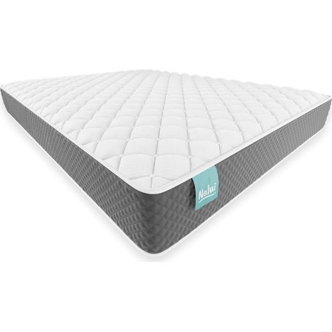 Nalui Colchón Viscoelástico 180x180x15cm Gris One 20 Firmeza Media-Alta y Grosor 21cm. Tejido 3D y Multicapa 8 Airsoftpro, Fabricado en España (1/5)