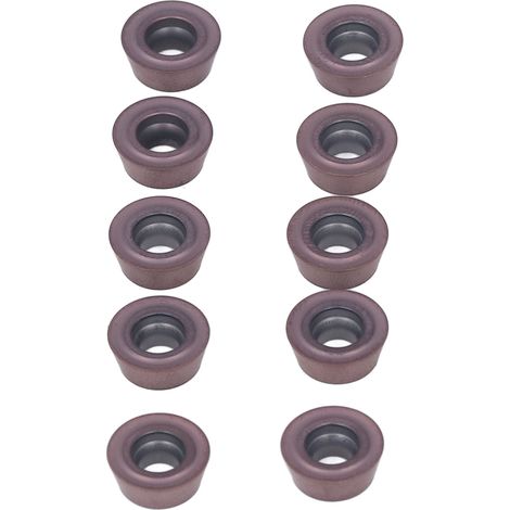 10 Stück Wendeschneidplatten aus Hartmetall für schnelle Schnittgeschwindigkeit, beschichtetes CNC-Drehwerkzeug für Fräsmaschinen (1/5)