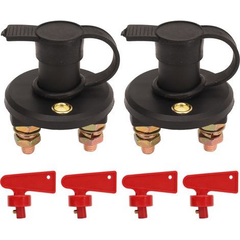 Interrupteur Principal de Batterie, Déconnexion Rapide et Sûre, Excellente conductivité, Interrupteur d'isolateur de Batterie pour Bateau, Camion et Voiture. (1/5)
