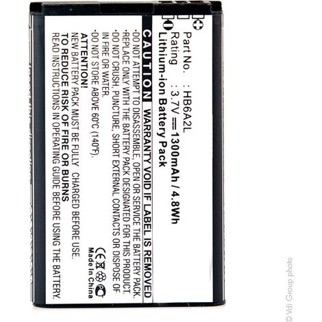 NX - Batterie téléphone, smartphone, GSM pour Huawei 3.7V 1300mAh - HB62LHB6A2L (1/4)
