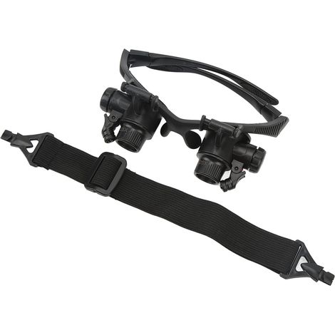 Loupe 10X 15X 20X 25X légère avec éclairage LED pour la réparation, la couture et la broderie (1/5)