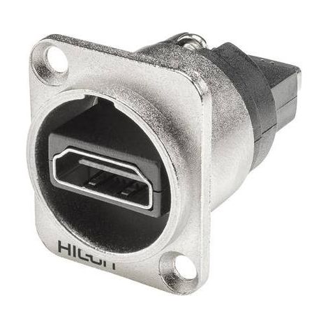 Hicon HI-HDHD-FFDN Connettore HDMI Presa a pannello contatti dritti Numero Poli (num): 19 Argento 1 pz. (1/2)