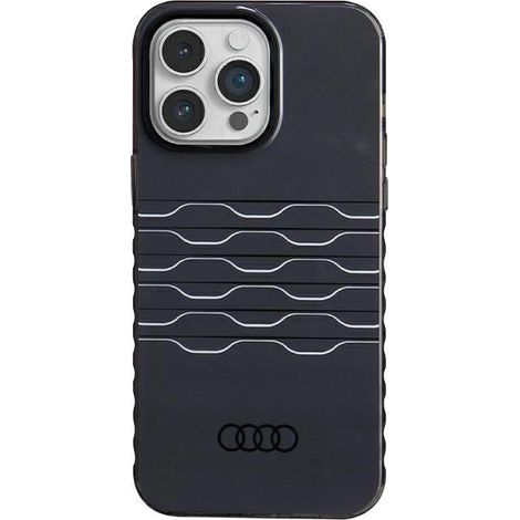 Funda Audi IML MagSafe para iPhone 14 Pro Max de 6,7 pulgadas, color negro/negro, carcasa rígida AU-IMLMIP14PM-A6/D3-BK (1/5)