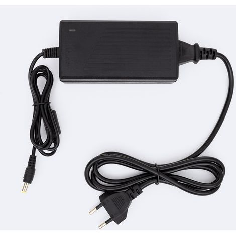 Ledkia – Transformateur 24V DC 60W 2.5A avec prise – Supporte pics jusqu'à 60W – Longueur câble 3,5 m – Alimentation pour luminaire