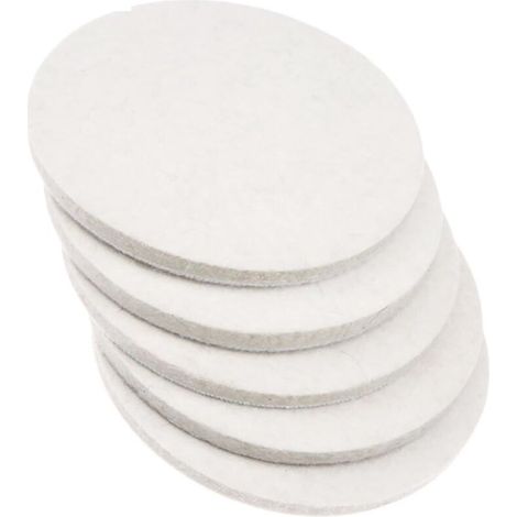 Set di 5 tamponi lucidanti in feltro di lana 125 mm x 10 mm (L x P) per vetro, plastica, metallo, marmo, cucina, bagno, levigatrice orbitale casuale (1/4)