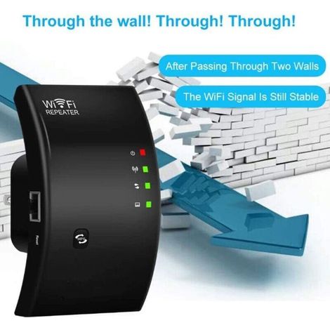Ripetitore WiFi wireless da 300 Mbps, estensore WiFi, amplificatore di segnale WiFi a lungo raggio, booster WiFi con punto di accesso Ethernet, ripetitore WLAN, configurazione semplice (1/3)