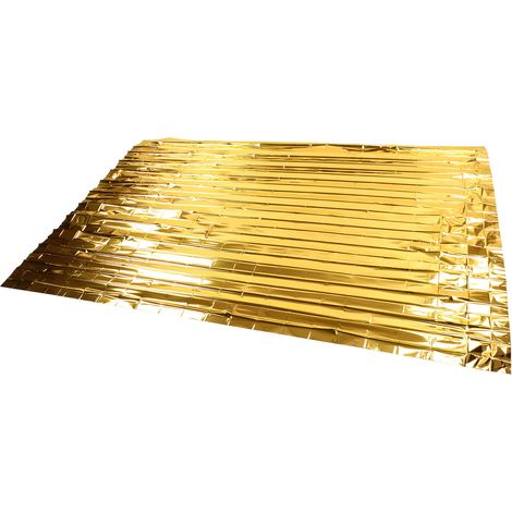 Couverture de survie en aluminium doré et argent pour randonnée et camping - Équipement de sécurité d'urgence (1/5)