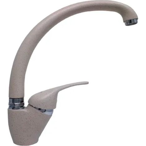 RUBINETTO MISCELATORE MONOCOMANDO PER LAVELLO CANNA ALTA GRANITO BEIGE 3/8   PORTA & BINI RUBINETTERIE SNC