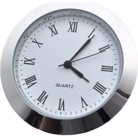 Un cadran rond remplace la mini-horloge d'origine à chiffres romains, avec un décor de chambre métallique (argenté)
