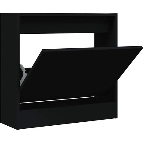 Shoe Cabinet Black 60x21x57 cm Engineered Wood vidaXL