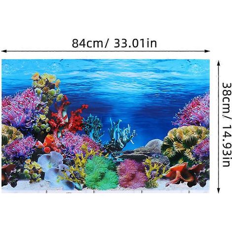 Fond d'aquarium en papier épais pour la décoration d'un aquarium. (1/4)