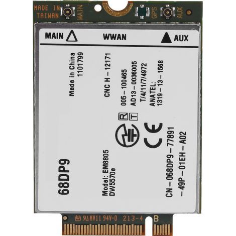 Module de carte réseau NGFf M.2 EM8805 3G 4G Carte WWAN DW5570E DC-HSPA + HSPA + HSDPA HSUPA WCDMA (1/5)