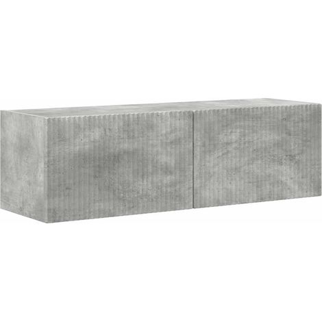 Maison Exclusive - Meuble TV mural Béton 98 x 31 x 29,5 cm Bois d'ingénierie (1/5)