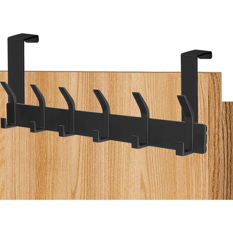 1 Porte manteau, 6 Crochet, Aluminium, Sans percage, Pour porte intérieure (1/5)