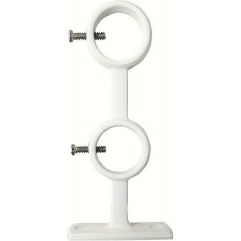 Deux supports de tringle à rideaux robustes et durables avec fixations réglables, adaptés à une utilisation intérieure et extérieure, aux salons et à la décoration intérieure. (1/5)