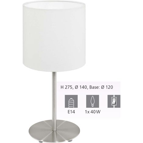 Lampada Da Tavolo Moderna Pasteri Acciaio Nichel Satinato Luce E14 (1/5)
