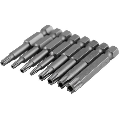 8 forets creux, 50 mm de long, BST Bits-008 (1/4)