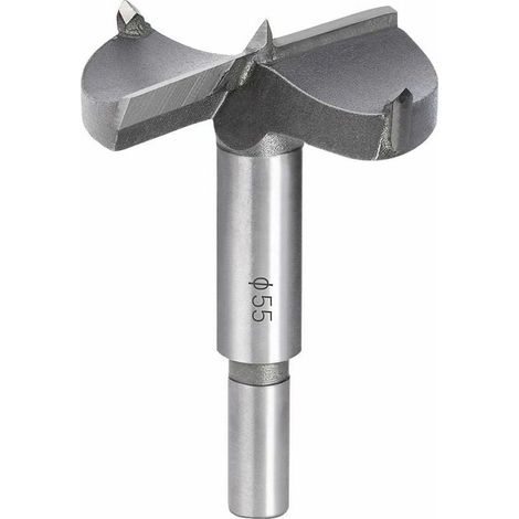 Punte da trapano per legno, fresa per legno in carburo da 55 mm, per l'installazione di porte sferiche in legno, cassetti, compensato, per realizzare rapidamente fori puliti a fondo piatto nel legno. (1/5)