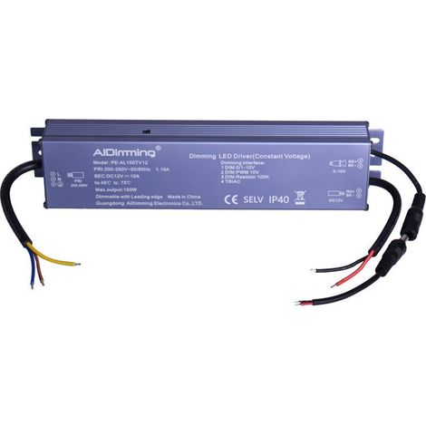 Driver a tensione costante dimmerabile a triac 150W CV 12V 10A