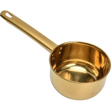 Louche Inox 304 à Manche Long Économiseur d'Espace Dorée pour Cuisine et Salle de Bain (1/5)