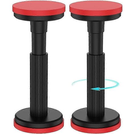 Tige de support télescopique réglable de 18 à 44 cm, support de plafond pour armoires (lot de 2) Noir Rouge (1/5)