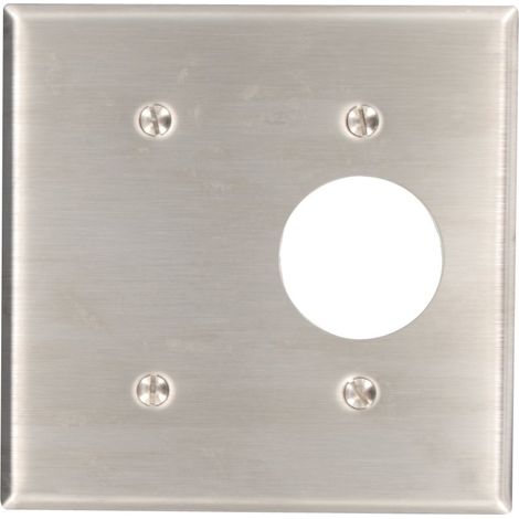 Plaque murale à combinaison d'appareils, taille standard, support de sangle, en acier inoxydable (1/3)