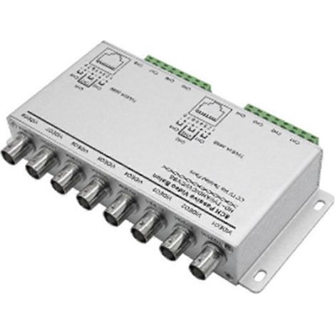 Balun vidéo passif pour caméras TVI CVI AHD CCTV via paires torsadées UTP, émetteur-récepteur 8 canaux BNC vers UTP RJ45 (8 canaux) (1/5)