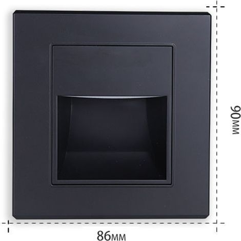 Lampe de Marche Encastrable 3 Pièces 1,5W 3000K Blanc Chaud, Éclairage Doux pour Escalier, Couloir et Chevet (1/5)