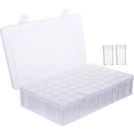 Boîte de Rangement Plastique avec Compartiments pour Stockage de Perles et Accessoires Organisateur Transparent Amovible pour Bricolage et Artisanat (1/5)