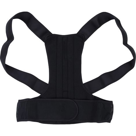 Corrigeur de posture noir réglable unisexe, ceinture de soutien dorsal pour corriger le dos voûté et la colonne vertébrale (1/5)
