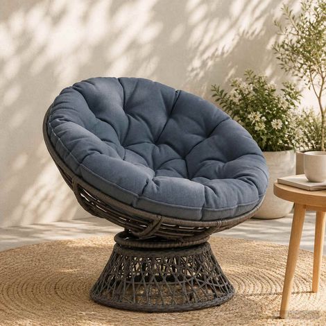 vidaXL Cojín para Silla Colgante VIANEN 100% Poliéster Azul (1/5)