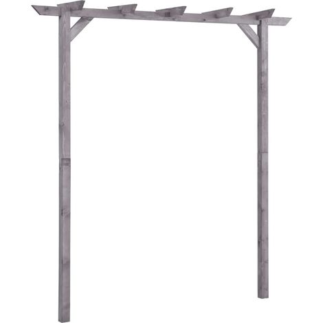 Pergola de jardin Gris 200x40x205 cm Bois de pin imprégné (1/5)