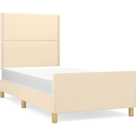 Maison Exclusive - Giroletto senza Materasso Crema 90x200 cm in Tessuto (1/5)