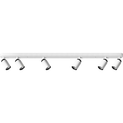 Plafonnier orientable 6 spot GU10 Blanc et Noir MALGA 6 DUO - EDO Solutions (1/5)