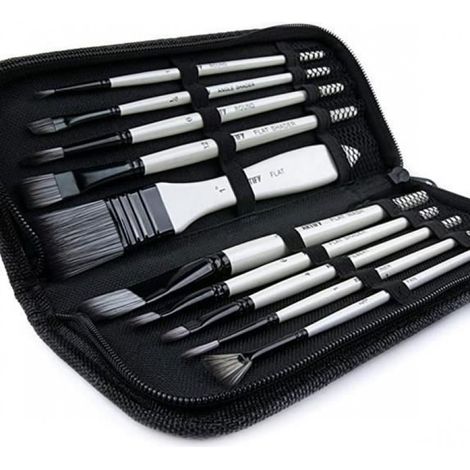 Pinceaux de peinture - - Lot de 10 - Ergonomiques - Résistants à l'eau - Nylon haute qualité (1/4)