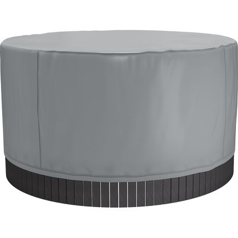 Mophorn Copertura per Vasca Idromassaggio da Esterno Rotonda 2000x850 mm, Protezione Impermeabile, Tessuto Oxford 600D, Rotondo, Grigio