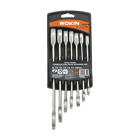 CHIAVI COMBINATE A CRICCO FISSO SERIE 151807 WOKIN - MM 8/19 CF=PZ 7- 1 confezioni