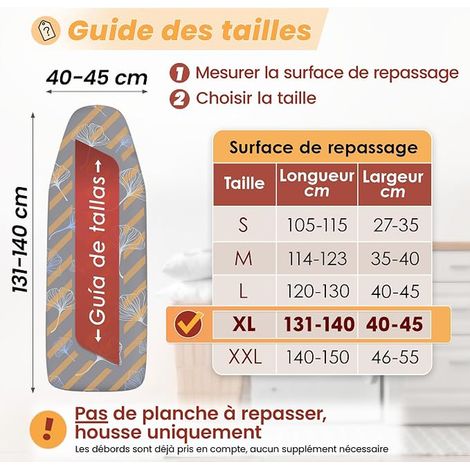 Housse de table à repasser 140x45 Size XL (1/4)
