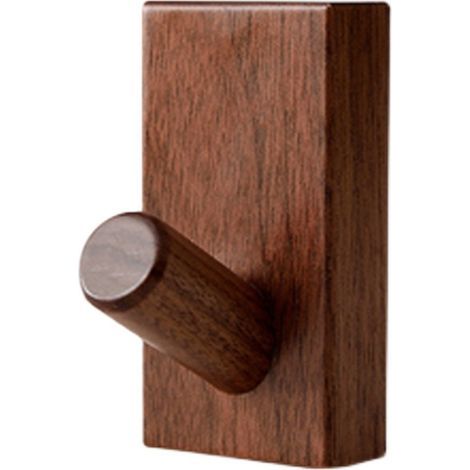 Ganchos de madera natural, ganchos de pared, ganchos decorativos para manualidades – nogal negro (1/5)