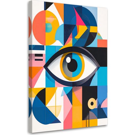 Wandbild Abstraktion Auge inspiriert vom Bauhaus 60x90 cm (1/5)