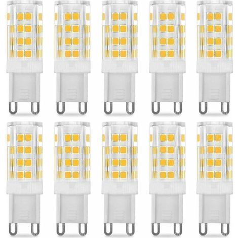 Ampoules LED G9 5 W (équivalent 40 W) – Lot de 10, blanc chaud 3000 K, angle de diffusion 360°, 220-240 V (1/5)