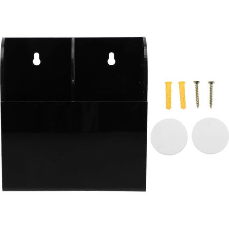 Porte-télécommande en acrylique, organisateur multimédia pour la maison, boîte de rangement pour télécommandes-14.5x13.5cm-Black (1/3)