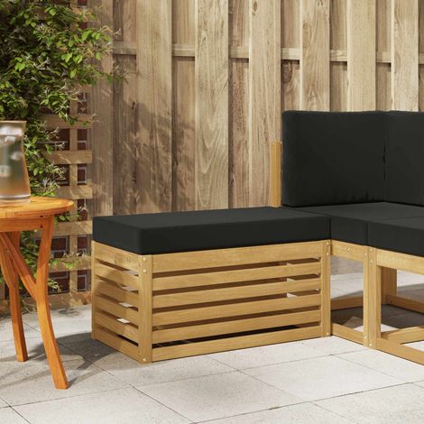 Banco de taburete exterior con cojín 80 x 43 x 45 cm (1/5)