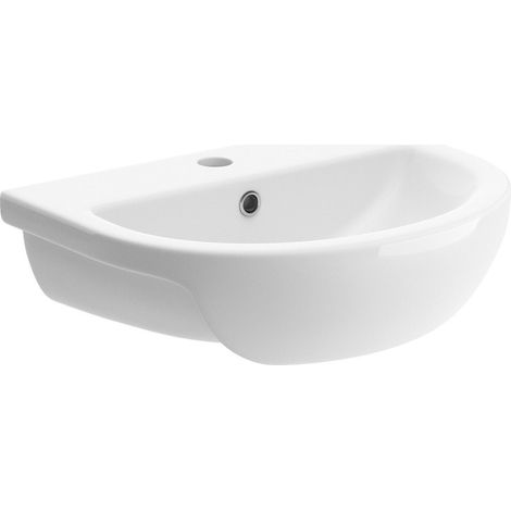 Signature Zeus Semi-Recessed Basin 500mm Wide - 1 Tap Hole (1/2)