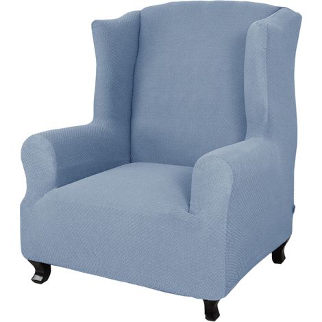 Housse de fauteuil à oreilles ultra élastique, housse monobloc douce en jacquard spandex, adaptée aux fauteuils à oreilles avec tiges en mousse. (1/5)