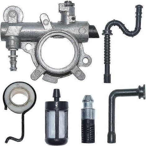 Kit de pompe à huile, graisseur, vis sans fin, filtre à carburant et conduite de conduite compatible avec Stihl (1/5)